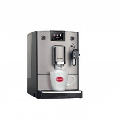 Stříbrný domácí automatický kávovar Nivona NICR 675 s přípravou cappuccina