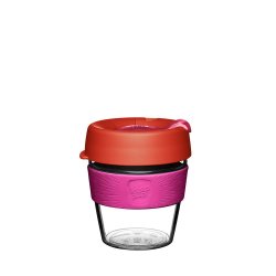 KeepCup Brew Daybreak S 227 ml hrnek na kávu s červeným víčkem
