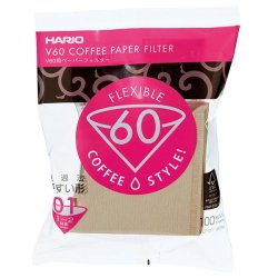Hario V60-01 papírové filtry nebělené 100 ks VCF-01-100M 100 ks