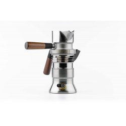 Nerezový kávovar na espresso 9Barista s dřevěnými prvky.