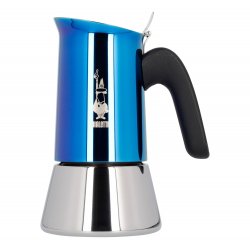 Bialetti New Venus v modré barvě pro 2 šálky kávy.