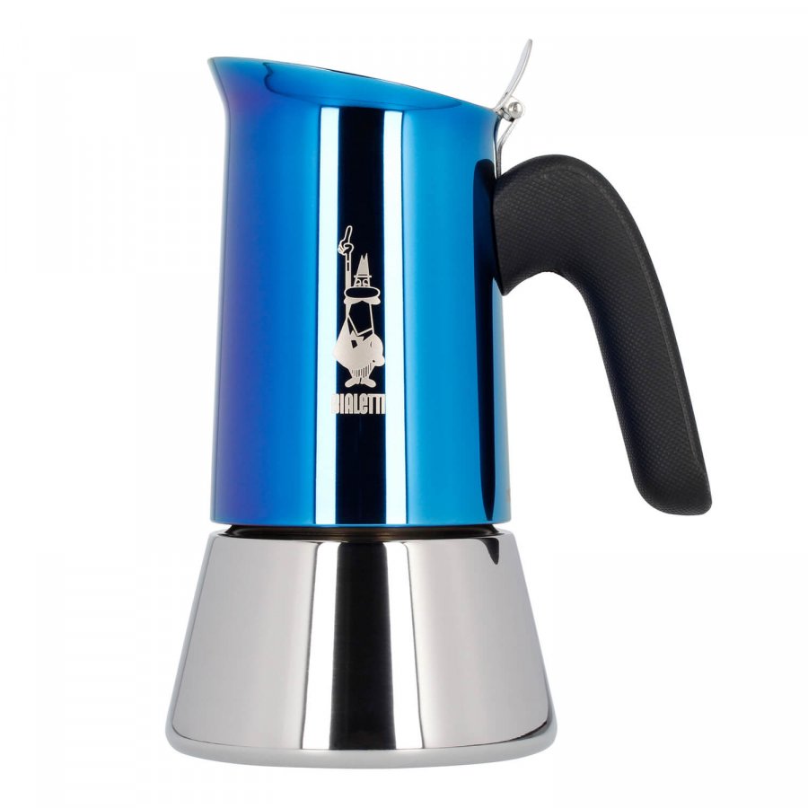 Bialetti New Venus v modré barvě pro 4 šálky kávy.