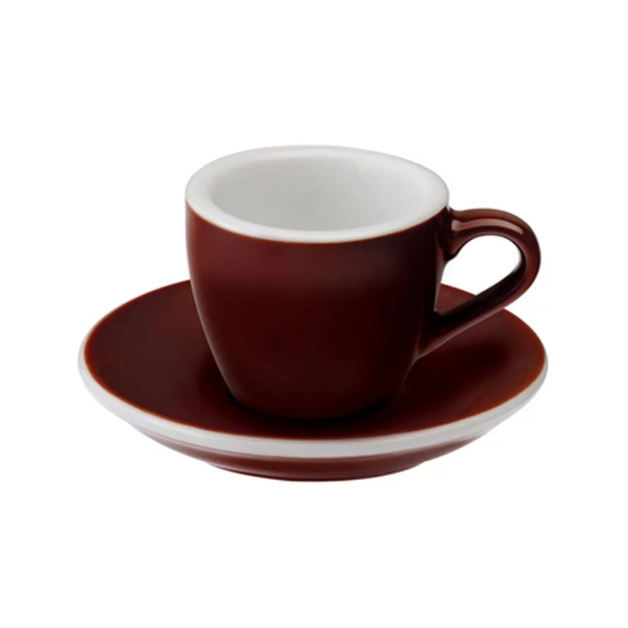 Loveramics Egg - Espresso 80 ml Cup and Saucer - Brown