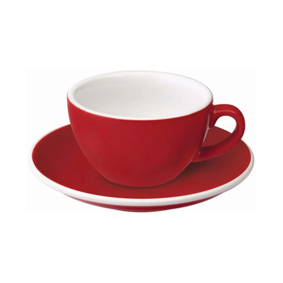 Loveramics Egg - Flat White 150 ml Cup and Saucer  - Red