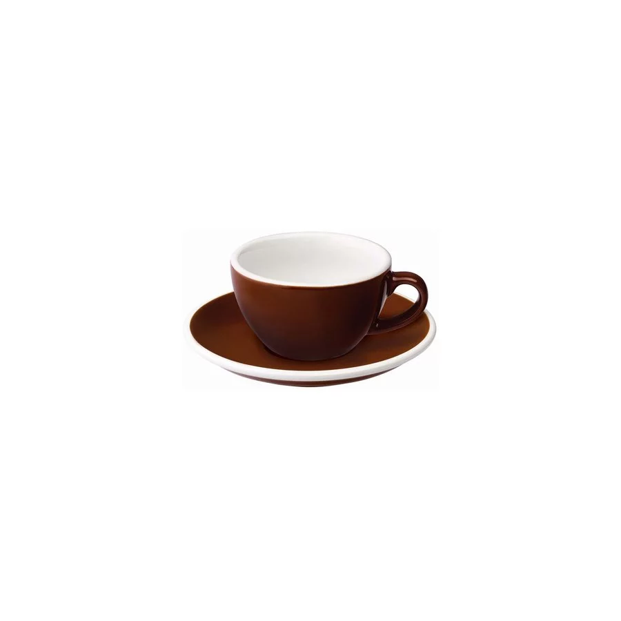 Loveramics Egg - Flat White 150 ml Cup and Saucer  - Brown