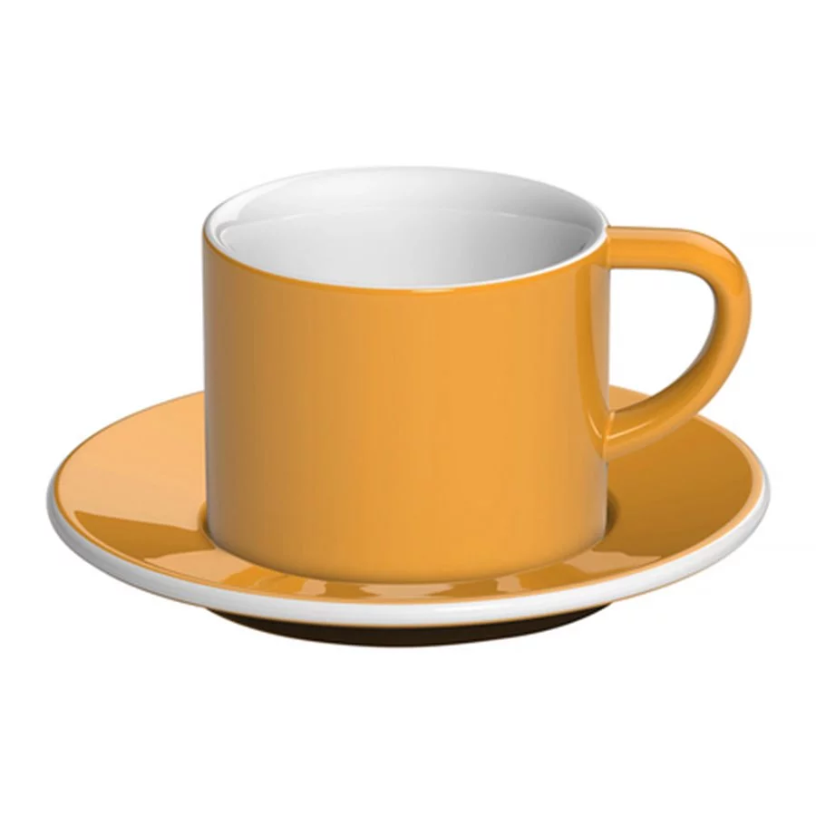 Loveramics Bond - 150 ml Cappuccino cup and saucer - Yellow