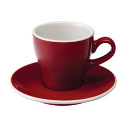 Loveramics Tulip - Cup and sauecr - Cappuccino 180 ml - Red