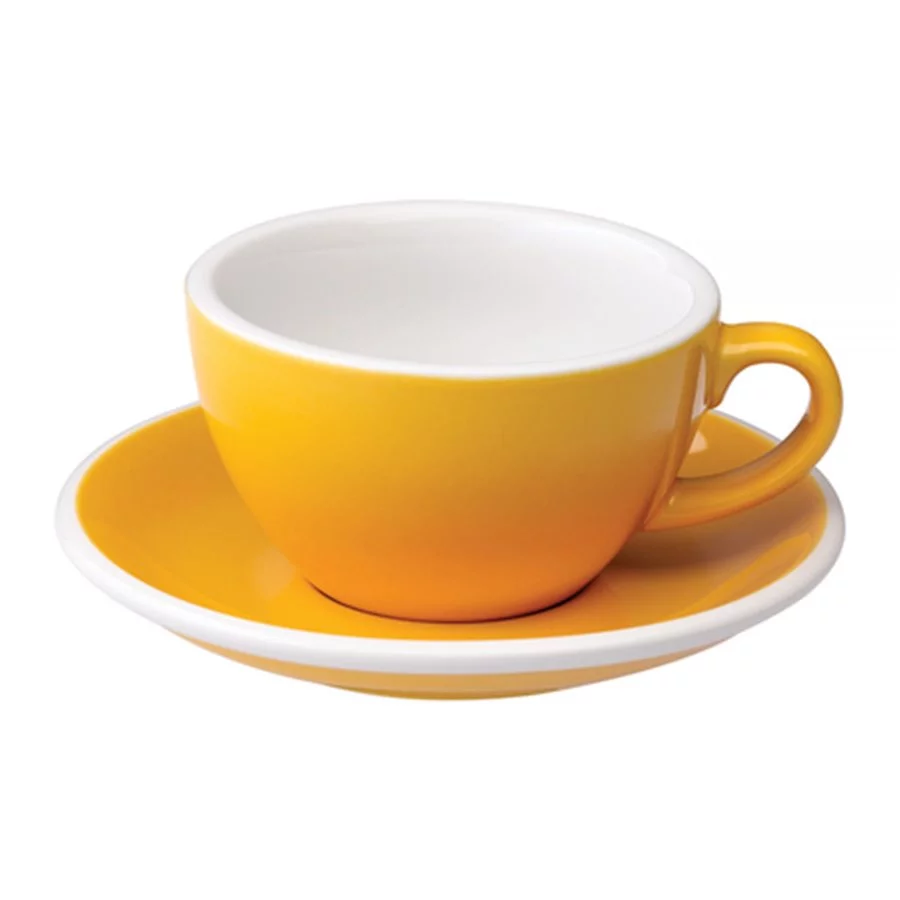 Loveramics Egg - Cappuccino 200 ml Cup and Saucer - Yellow