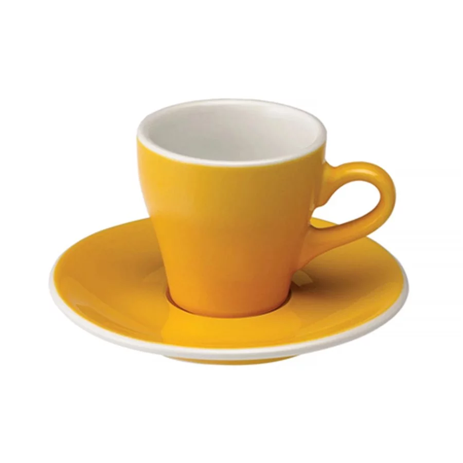 Loveramics Tulip - Cup and saucer - Espresso 80 ml - Yellow