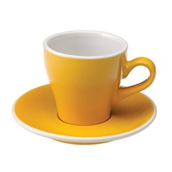 Loveramics Tulip - Cup and sauecr - Cappuccino 180 ml - Yellow