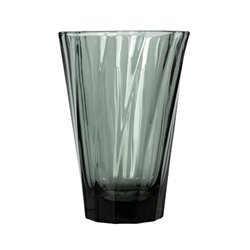 Loveramics - Twisted Latte Glass 360ml - Black