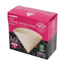 Hario Misarashi V60-02 papírové filtry nebělené 100 ks