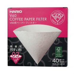 Hario V60-03 papírové filtry VCF-03-40W 100 ks