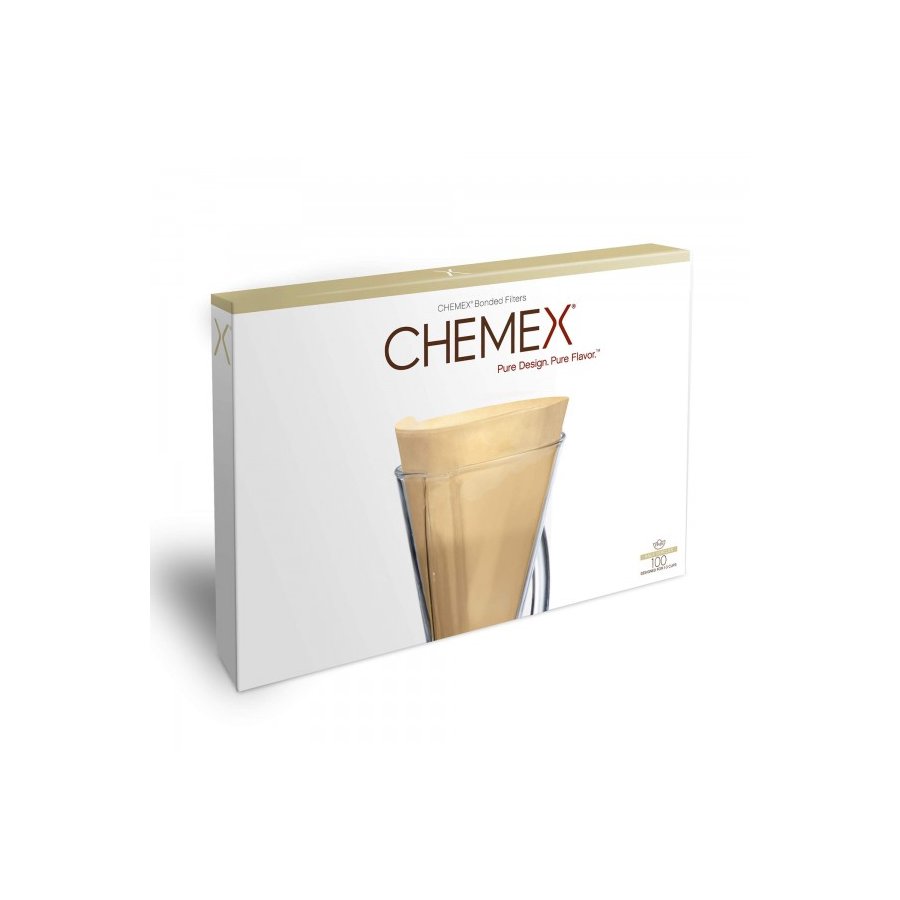 Papírové filtry přírodní Chemex 1-3 šálky kávy (100ks) Materiál : Papír