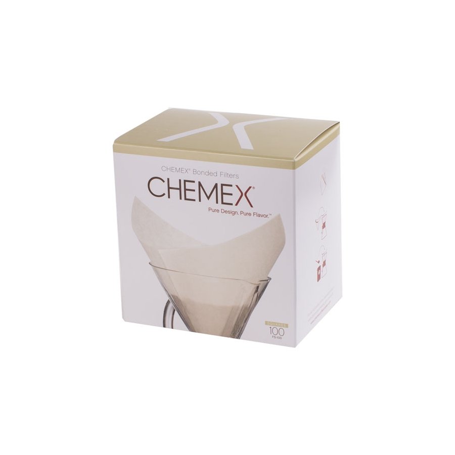 Papírové filtry Chemex FS-100 pro 6-10 šálků kávy (100ks) Materiál : Papír