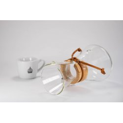 Skleněný Chemex Classic na 3 šálky překapávané kávy s Lázeňskou kávou