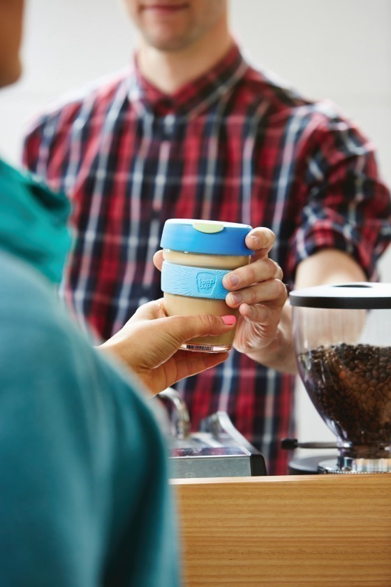 Tasse Réutilisable KeepCup Brew XS - 177 Ml En Verre Trempé, Bande Silicone, Couvercle Pression, Pour Baristas